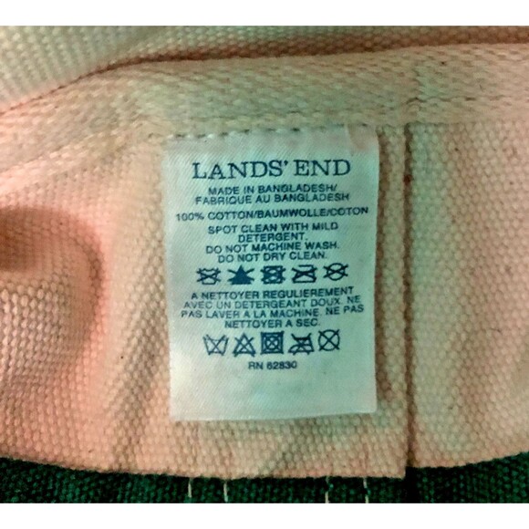 Lands End Canvas Tote Bag Green Cream Embroidered Louisville Parks Foundation - Picture 5 of 9